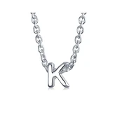 Bling Jewelry Tiny Block Letter Alphabet Initial A-z Dainty Anklet Ankle Bracelet .925 Sterling Silver 9 Inch