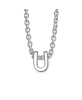 Bling Jewelry Tiny Block Letter Alphabet Initial A-z Dainty Anklet Ankle Bracelet .925 Sterling Silver 9 Inch