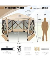 11.5 X 11.5 Ft Pop-up Screen House Tent with Portable Carrying Bag