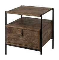 Minimalist Solid Wood Square Accent Table – Ideal for Small Spaces