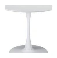 35" Steel Base Dining Table – Sturdy Pedestal Design for Home, Bistro, or Office Use