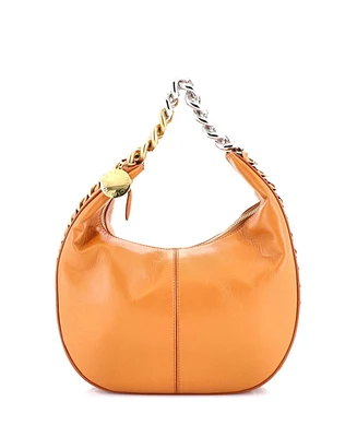 Pre-Owned Stella McCartney Small Frayme Zipped Hobo Bag Faux Leather