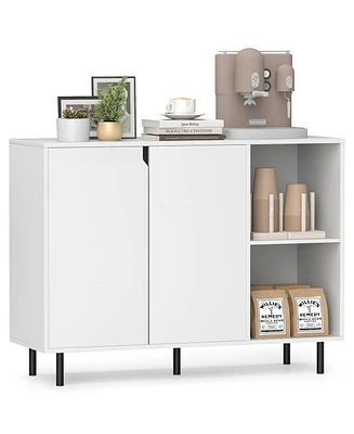 Sideboard Buffet Cabinet Kitchen Storage with Adjustable Shelves for Dining Room or Living Room