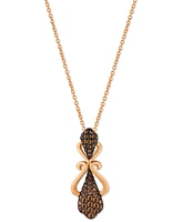 Le Vian Chocolatier Chocolate Diamond 18" Pendant Necklace (1/2 ct. t.w.) in 14k Rose Gold