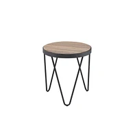 Classic Solid Wood Round End Table with Timeless Design