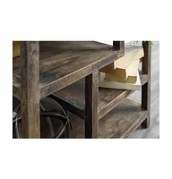 Handcrafted Solid Wood Square End Table