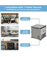 68/90 Quart Car Refrigerator with Compressor for Dc 12/24V and Ac 100-240V