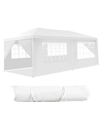 10 x 20 Feet 6 Sidewalls Canopy Tent with Carry Bag