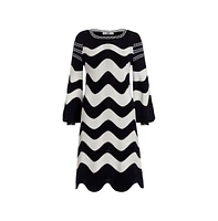 Etcetera Women's Wavy Sweater Dress Whitecap