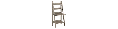 Compact Ladder Writing Desk with Built-in Bookshelves