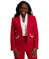 Kasper Framed Collarless Jacket, Regular & Plus