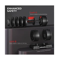Yaheetech 52.5lb 12-in-1 Quick-Adjust Dumbbell