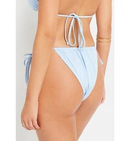 Lscn by Lascana Women's Ruched Thong Bikini Swimsuit Bottom
