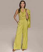 Donna Karan New York Women's Satin Wide-Leg Pants, Regular & Petite