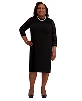 Kasper Women's Lace-Sleeve Sheath Dress, Regular & Plus Sizes