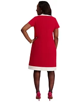 Kasper Women's Cap-Sleeve Combo Dress, Regular & Plus Sizes