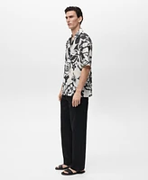 Mango Men's Floral Print Shirt
