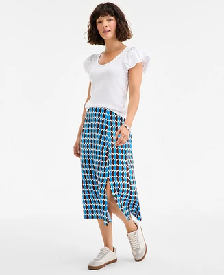 On 34th Women's Side-Slit Slip Skirt, Exclusively at Macy's