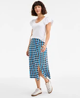 On 34th Women's Side-Slit Slip Skirt, Exclusively at Macy's