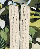 On 34th Women's Leaf-Print Crochet-Trim Shirt, Exclusively at Macy's