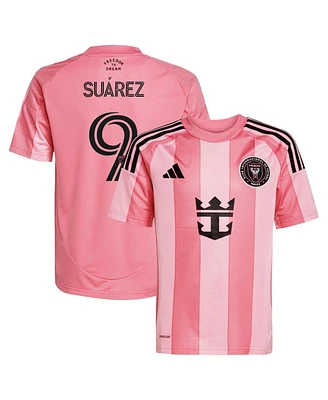 Adidas Big Boys and Girls Luis Suarez Light Pink Inter Miami Cf 2025 Euforia Replica Player Jersey