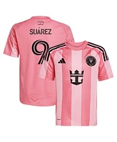 Adidas Big Boys and Girls Luis Suarez Light Pink Inter Miami Cf 2025 Euforia Replica Player Jersey