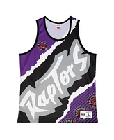 Mitchell & Ness Men's Black Toronto Raptors Jumbotron 2.0 Sublimated Tank T-Shirt