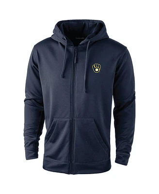 Dunbrooke Men's Navy Milwaukee Brewers Trophy Full-Zip Hoodie