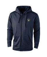Dunbrooke Men's Navy Milwaukee Brewers Trophy Full-Zip Hoodie