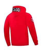 Pro Standard Men's Red Chicago Bulls Split Logo Pullover Hoodie