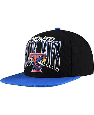 Mitchell & Ness Men's Black Toronto Blue Jays Rise Up Snapback Hat