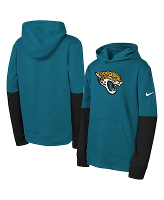 Nike Big Boys and Girls Teal Jacksonville Jaguars Club Pullover Hoodie