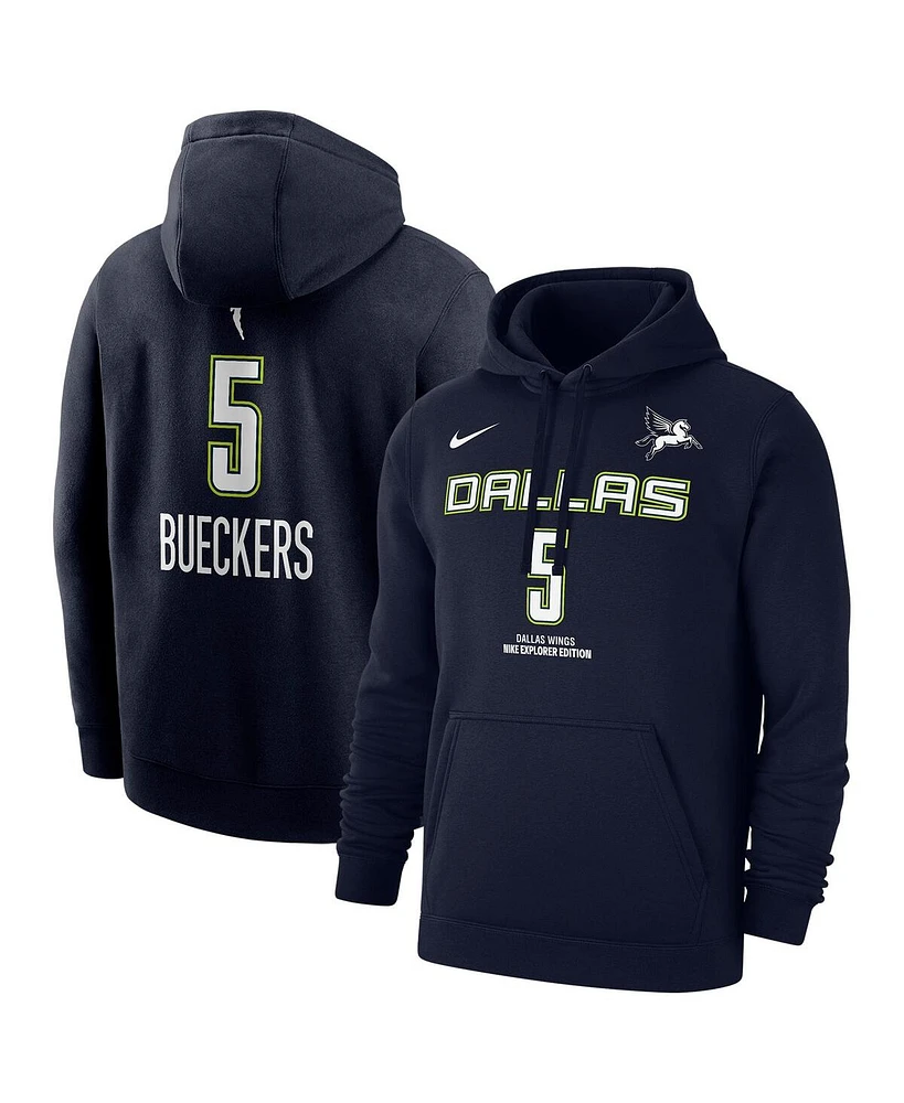 Nike Men's Paige Bueckers Navy Dallas Wings 2025 Wnba Draft Explorer Edition Name Number Pullover Hoodie