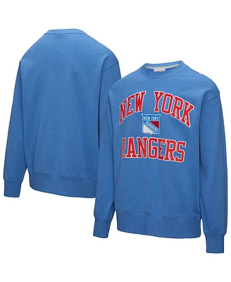 Mitchell & Ness Men's Blue New York Rangers Playoff Win Fleece Pullover Sweatshirt