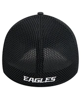 New Era Men's Black Philadelphia Eagles Game Day Linear 39THIRTY Flex Hat