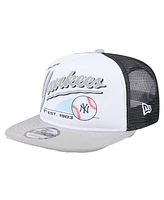 New Era Big Boys and Girls White New York Yankees Retro 9FIFTY Snapback Hat