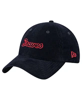 New Era Women's Navy Atlanta Braves Corduroy 9TWENTY Adjustable Hat