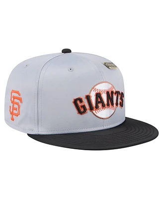 New Era Men's Gray/Black San Francisco Giants Satin 59FIFTY Fitted Hat