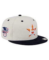 New Era Men's Cream/Navy Houston Astros Two-Tone Corduroy 59FIFTY Fitted Hat