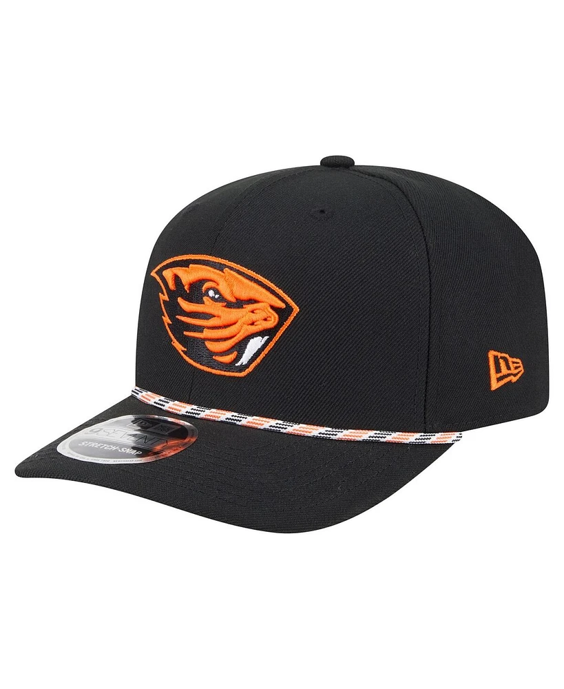 New Era Men's Black Oregon State Beavers Game Day Multi-Rope 9SEVENTY Stretch-Snap Hat