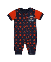 Outerstuff Newborn Navy Houston Astros Hard 90 Coveralls