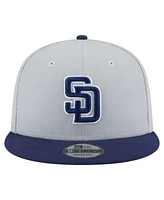 New Era Men's Gray/Navy San Diego Padres 2-Tone Color Pack 9FIFTY Snapback Hat