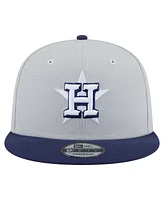 New Era Men's Gray/Navy Houston Astros 2-Tone Color Pack 9FIFTY Snapback Hat