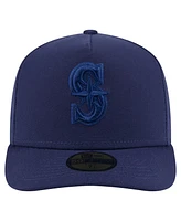 New Era Men's Navy Seattle Mariners Color Pack A-Frame 59FIFTY Fitted Hat