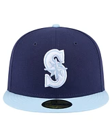 New Era Men's Navy/Light Blue Seattle Mariners Color Pack 2-Tone 59FIFTY Fitted Hat