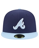 New Era Men's Navy/Light Blue Atlanta Braves Color Pack 2-Tone 59FIFTY Fitted Hat