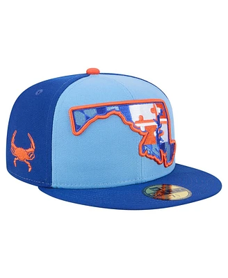New Era Men's Blue Aberdeen IronBirds Authentic Collection 59FIFTY Fitted Hat