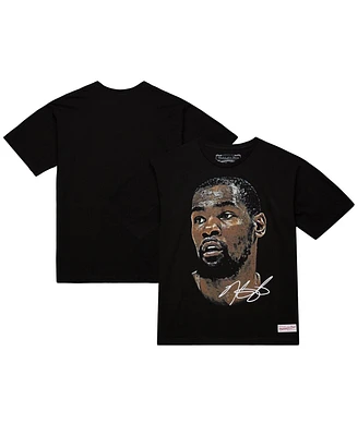 Mitchell & Ness Men's and Women's Kevin Durant Black Nba Real Big Face Player T-Shirt