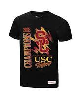 Mitchell & Ness Men's Black Usc Trojans Retro Brush Mineral Wash T-Shirt