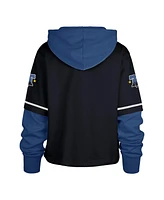 '47 Brand Women's Navy Philadelphia Phillies City Connect Shortstop Cropped Pullover Hoodie